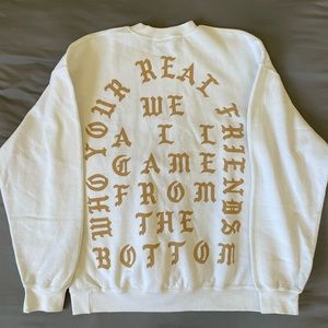 Kanye West Atlanta Pablo Pop-Up Who Your Real Friends Crewneck